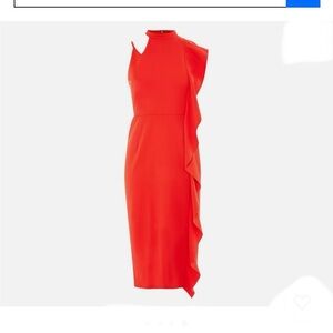 Topshop asymmetrical ruffle dress